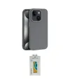 ieg™ iPhone 15 Kılıf Zirve Modern Prime - Siyah Polymer Nano Ekran Koruyucu