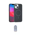 ieg™ iPhone 15 Plus Kılıf Siluet Doku Özel Seri - Siyah Joko Magic 5D Cam