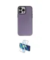 ieg™ iPhone 15 Pro Kılıf Ahenk Çizgi Prime - Siyah 3D Antistatik Cam Ekran Koruyucu
