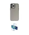 ieg™ iPhone 15 Pro Kılıf Ahenk Çizgi Prime - Siyah 3D Antistatik Cam Ekran Koruyucu