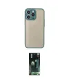 ieg™ iPhone 15 Pro Kılıf Ahenk Çizgi Serisi - Şeffaf 360 Full Body Arka Koruyucu