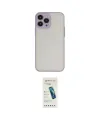 ieg™ iPhone 15 Pro Kılıf Ahenk Çizgi Serisi - Şeffaf Pasifik Cam Ekran Koruyucu
