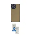 ieg™ iPhone 15 Pro Kılıf Ahenk Çizgi Serisi - Şeffaf Royal Nano Ekran Koruyucu