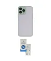 ieg™ iPhone 15 Pro Kılıf Ahenk Çizgi Serisi - Şeffaf Royal Nano Ekran Koruyucu