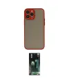 ieg™ iPhone 15 Pro Kılıf Ahenk Çizgi Serisi - Siyah 360 Mat Full Body Arka Koruyucu