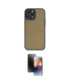 ieg™ iPhone 15 Pro Kılıf Ahenk Çizgi Serisi - Siyah 3D Antistatik Mat Seramik Nano Ekran Koruyucu