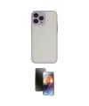 ieg™ iPhone 15 Pro Kılıf Ahenk Çizgi Serisi - Siyah 3D Antistatik Mat Seramik Nano Ekran Koruyucu