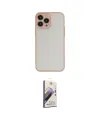 ieg™ iPhone 15 Pro Kılıf Ahenk Çizgi Serisi - Siyah Bilvis 3D Mat Cam Ekran Koruyucu