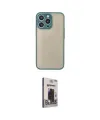 ieg™ iPhone 15 Pro Kılıf Ahenk Çizgi Serisi - Siyah Bilvis Hayalet Cam Ekran Koruyucu