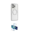 ieg™ iPhone 15 Pro Kılıf Ahenk Işık Serisi - Siyah 3D Antistatik Cam Ekran Koruyucu