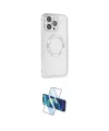 ieg™ iPhone 15 Pro Kılıf Ahenk Işık Serisi - Siyah 3D Antistatik Cam Ekran Koruyucu