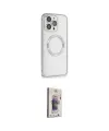 ieg™ iPhone 15 Pro Kılıf Ahenk Işık Serisi - Siyah Bilvis 3D Cam Ekran Koruyucu