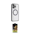 ieg™ iPhone 15 Pro Kılıf Ahenk Işık Serisi - Siyah Buffer Cam Ekran Koruyucu
