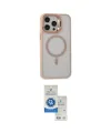 ieg™ iPhone 15 Pro Kılıf Ahenk Klasik Özel Seri - Şeffaf Royal Nano Ekran Koruyucu