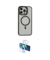 ieg™ iPhone 15 Pro Kılıf Ahenk Klasik Özel Seri - Siyah 3D Antistatik Cam Ekran Koruyucu
