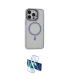 ieg™ iPhone 15 Pro Kılıf Ahenk Klasik Özel Seri - Siyah 3D Antistatik Cam Ekran Koruyucu