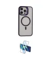 ieg™ iPhone 15 Pro Kılıf Ahenk Klasik Özel Seri - Siyah 3D Antistatik Seramik Nano Ekran Koruyucu