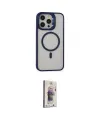 ieg™ iPhone 15 Pro Kılıf Ahenk Klasik Özel Seri - Siyah Bilvis 3D Cam Ekran Koruyucu