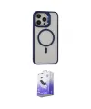 ieg™ iPhone 15 Pro Kılıf Ahenk Klasik Özel Seri - Siyah Bilvis 5in1 5D Magic Hayalet Cam Ekran Koruyucu