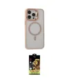 ieg™ iPhone 15 Pro Kılıf Ahenk Klasik Özel Seri - Siyah Buffer Cam Ekran Koruyucu