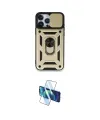 ieg™ iPhone 15 Pro Kılıf Ahenk Klasik - Siyah 3D Antistatik Cam Ekran Koruyucu