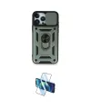 ieg™ iPhone 15 Pro Kılıf Ahenk Klasik - Siyah 3D Antistatik Seramik Nano Ekran Koruyucu