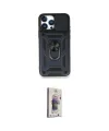 ieg™ iPhone 15 Pro Kılıf Ahenk Klasik - Siyah Bilvis 3D Cam Ekran Koruyucu