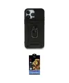 ieg™ iPhone 15 Pro Kılıf Ahenk Klasik - Siyah Buffer Hayalet Cam Ekran Koruyucu