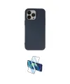 ieg™ iPhone 15 Pro Kılıf Ahenk Serisi - Siyah 3D Antistatik Cam Ekran Koruyucu
