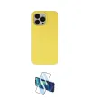 ieg™ iPhone 15 Pro Kılıf Ahenk Serisi - Siyah 3D Antistatik Cam Ekran Koruyucu