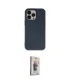 ieg™ iPhone 15 Pro Kılıf Ahenk Serisi - Siyah Bilvis 3D Cam Ekran Koruyucu