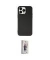 ieg™ iPhone 15 Pro Kılıf Ahenk Serisi - Siyah Bilvis 3D Cam Ekran Koruyucu