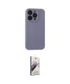ieg™ iPhone 15 Pro Kılıf Ahenk Serisi - Siyah Bilvis 3D Mat Cam Ekran Koruyucu