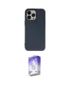 ieg™ iPhone 15 Pro Kılıf Ahenk Serisi - Siyah Bilvis 5in1 3D Magic Cam Ekran Koruyucu