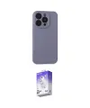 ieg™ iPhone 15 Pro Kılıf Ahenk Serisi - Siyah Bilvis 5in1 3D Magic Cam Ekran Koruyucu
