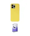 ieg™ iPhone 15 Pro Kılıf Ahenk Serisi - Siyah Bilvis 5in1 5D Magic Hayalet Cam Ekran Koruyucu