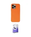 ieg™ iPhone 15 Pro Kılıf Ahenk Serisi - Siyah Bilvis 5in1 5D Magic Hayalet Cam Ekran Koruyucu