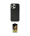 ieg™ iPhone 15 Pro Kılıf Ahenk Serisi - Siyah Buffer Cam Ekran Koruyucu