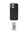 ieg™ iPhone 15 Pro Kılıf Ahenk Serisi - Siyah Polymer Nano Ekran Koruyucu
