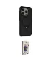 ieg™ iPhone 15 Pro Kılıf Ahenk Yansıma Özel Seri - Siyah Bilvis 3D Cam Ekran Koruyucu