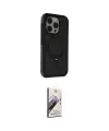 ieg™ iPhone 15 Pro Kılıf Ahenk Yansıma Özel Seri - Siyah Bilvis 3D Mat Cam Ekran Koruyucu