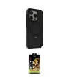 ieg™ iPhone 15 Pro Kılıf Ahenk Yansıma Özel Seri - Siyah Buffer Cam Ekran Koruyucu