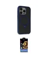 ieg™ iPhone 15 Pro Kılıf Ahenk Yansıma Özel Seri - Siyah Buffer Hayalet Cam Ekran Koruyucu