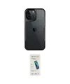 ieg™ iPhone 15 Pro Kılıf Akış Çizgi Koleksiyonu - Şeffaf Pasifik Cam Ekran Koruyucu