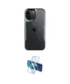 ieg™ iPhone 15 Pro Kılıf Akış Çizgi Koleksiyonu - Siyah 3D Antistatik Cam Ekran Koruyucu
