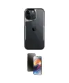 ieg™ iPhone 15 Pro Kılıf Akış Çizgi Koleksiyonu - Siyah 3D Antistatik Mat Seramik Nano Ekran Koruyucu