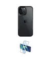 ieg™ iPhone 15 Pro Kılıf Akış Çizgi Koleksiyonu - Siyah 3D Antistatik Seramik Nano Ekran Koruyucu
