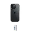 ieg™ iPhone 15 Pro Kılıf Akış Çizgi Koleksiyonu - Siyah Bilvis 0.18mm Plus Cam Ekran Koruyucu