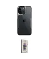 ieg™ iPhone 15 Pro Kılıf Akış Çizgi Koleksiyonu - Siyah Bilvis 3D Cam Ekran Koruyucu