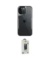 ieg™ iPhone 15 Pro Kılıf Akış Çizgi Koleksiyonu - Siyah Bilvis Hayalet Cam Ekran Koruyucu